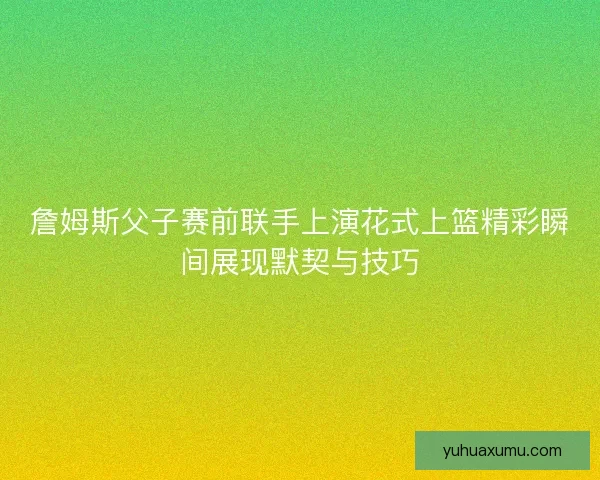 詹姆斯父子赛前联手上演花式上篮精彩瞬间展现默契与技巧